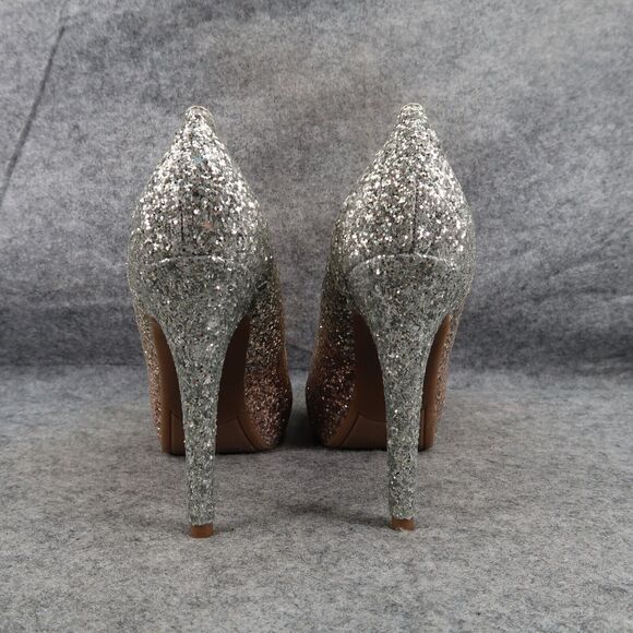 Marc Fisher Shoes Women 7.5 Platform Pump Peep Toe Glitter Fashion Harpyly Ombre - Picture 6 of 14